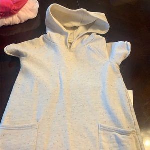 Hooded short sleeve sweatshirt dress